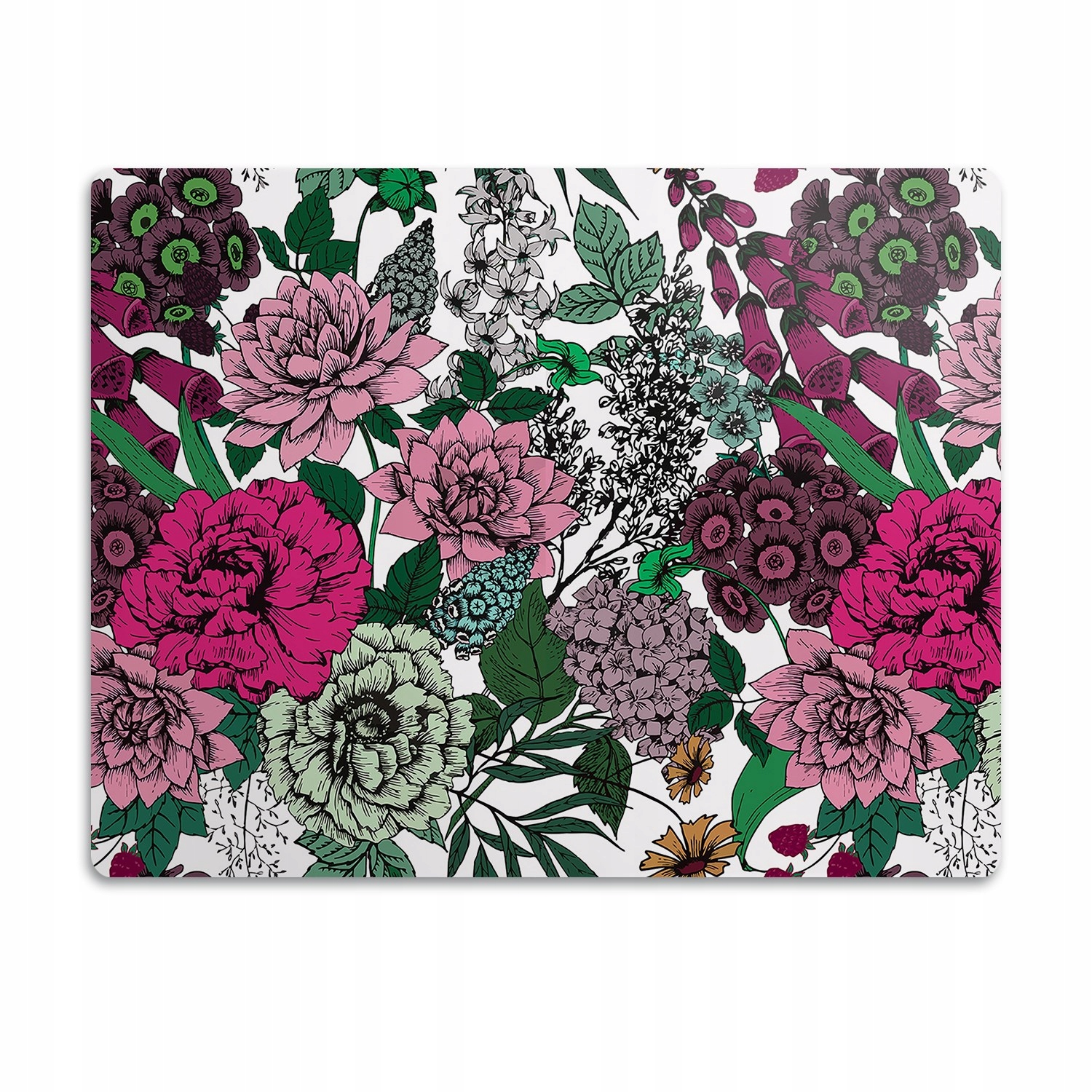 Levně Podložka pro kočky a psa pod misky Staré květiny 90x60 cm