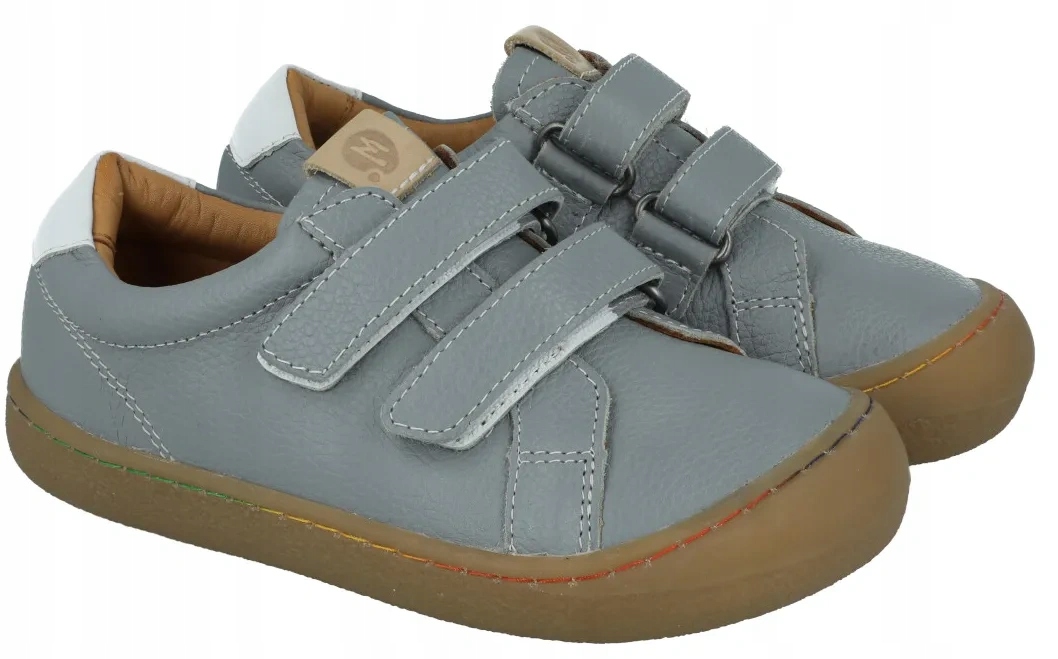 Barefoot Minimus Snipe skórzane rzep chłopięce bardzo szerokie noski R27