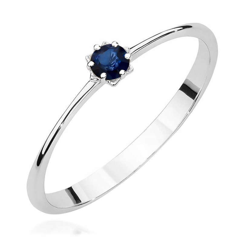 Zlatý Prstýnek 585 se Safírem 0,15C
