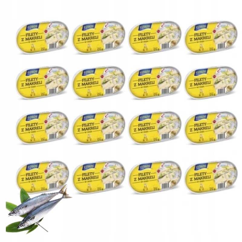 Levně Filety Z Makrely V Oleji Rybí konzervy Łosoś Ustka 170 g