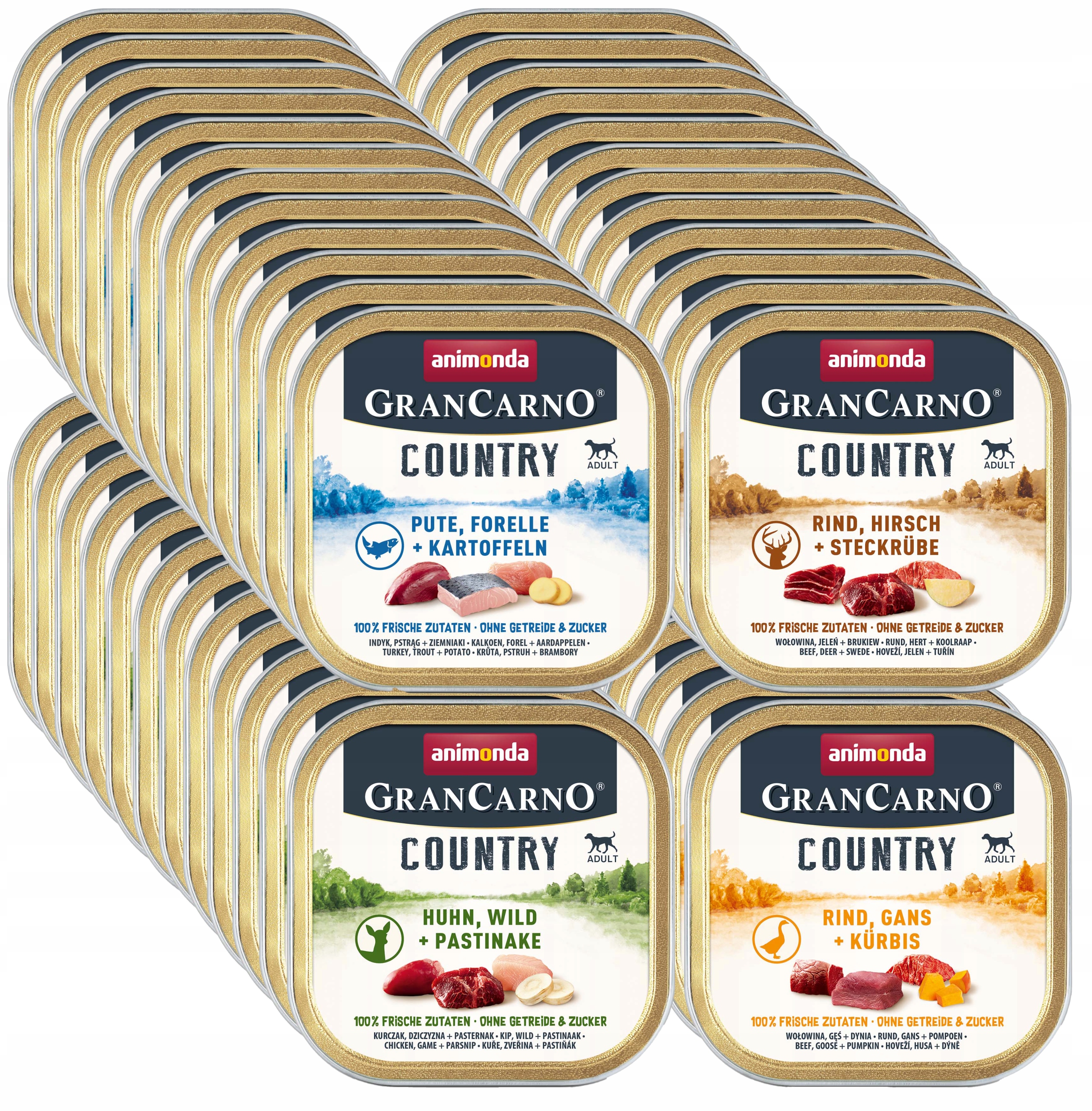 Levně Animonda GranCarno Country (z venkovských plodin) šála – mix chutí! 44x150g