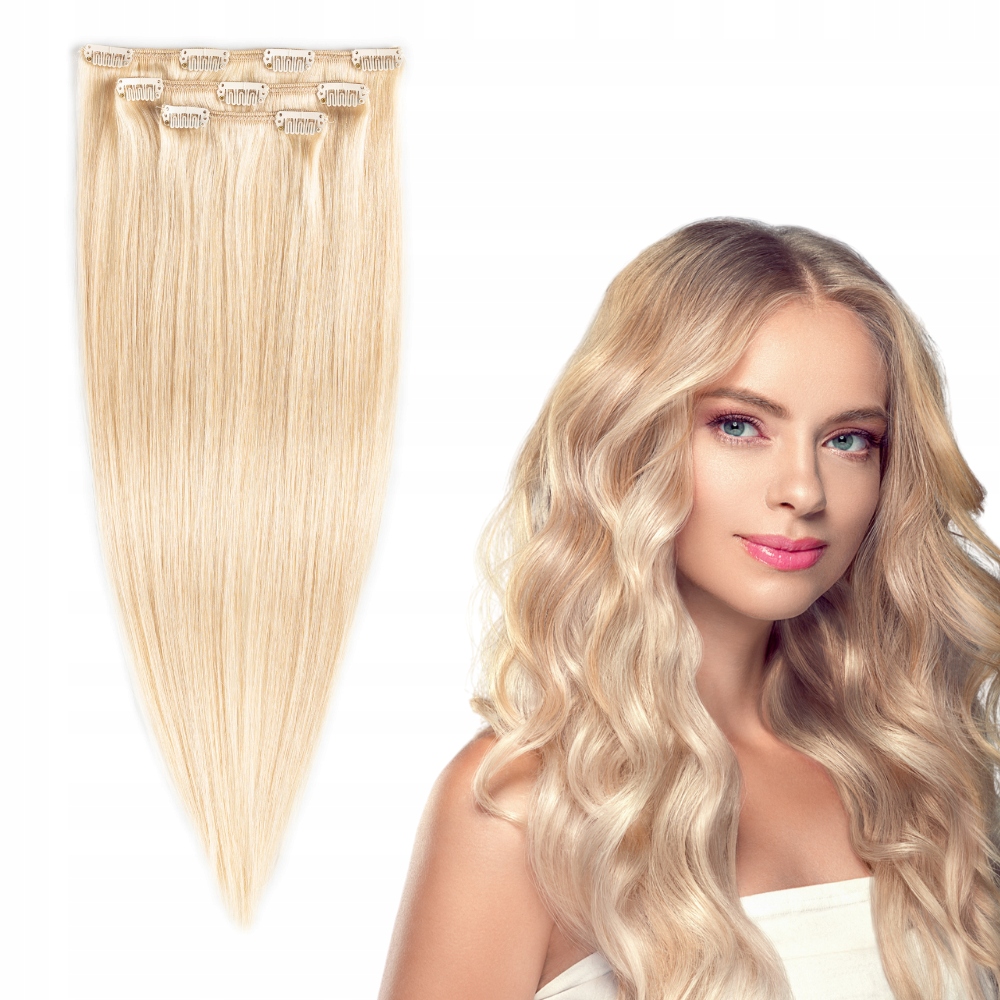 Přírodní Vlasy 100% Clip In 53 cm, 3 pásky #60