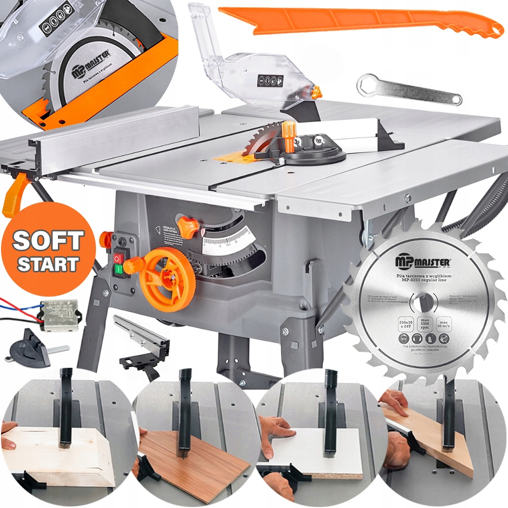 Pila Stolní Pila Krajzega Řezačka Na Dřevo 3400W Soft Start MP0001