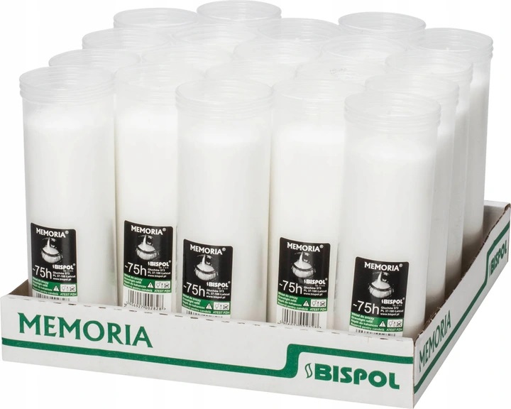 

Bispol wkłady parafinowe do zniczy 75H 20 sztuk