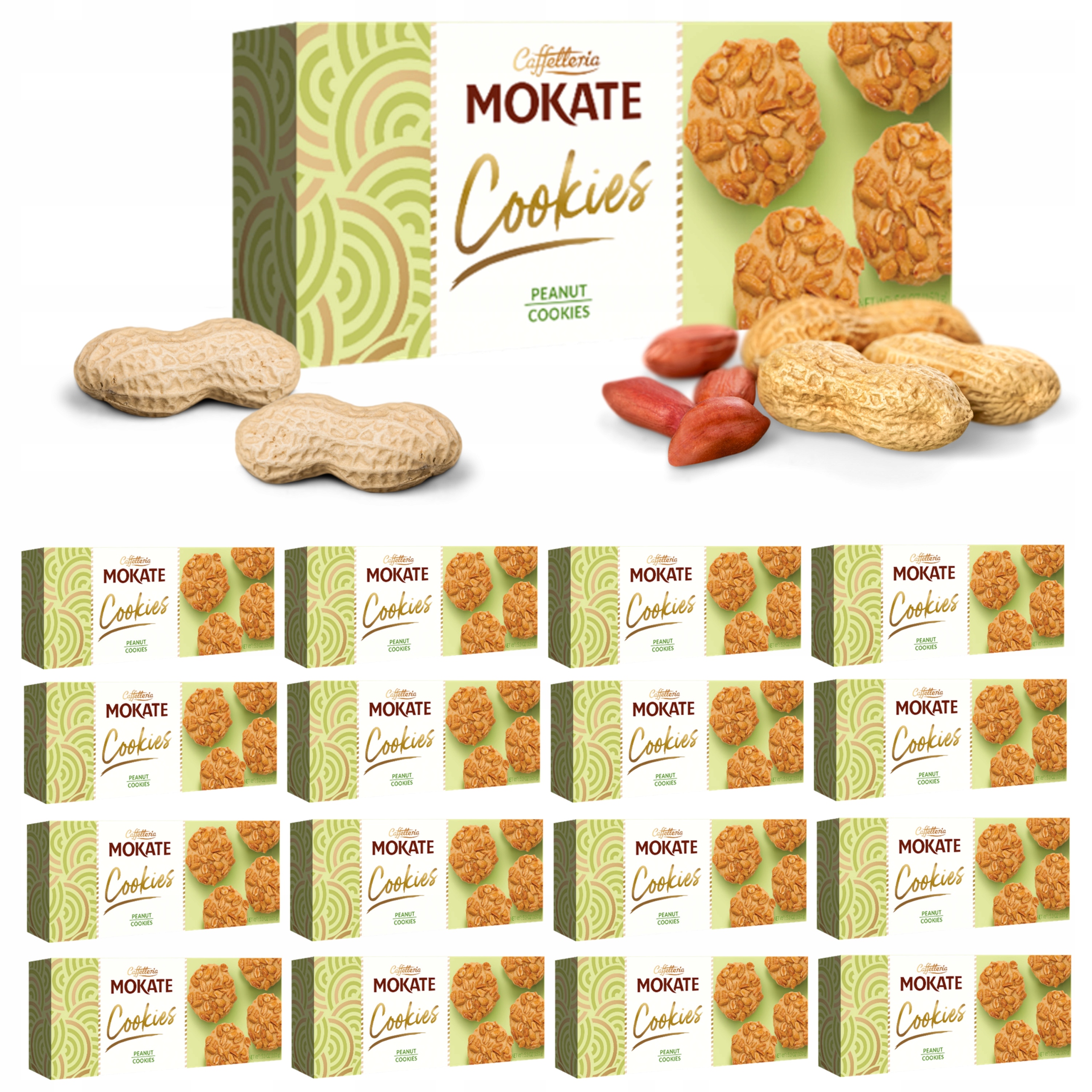 Pyszne Ciastka Kruche Orzechy Arachidowe do Kawy i Herbaty 150G Mokate