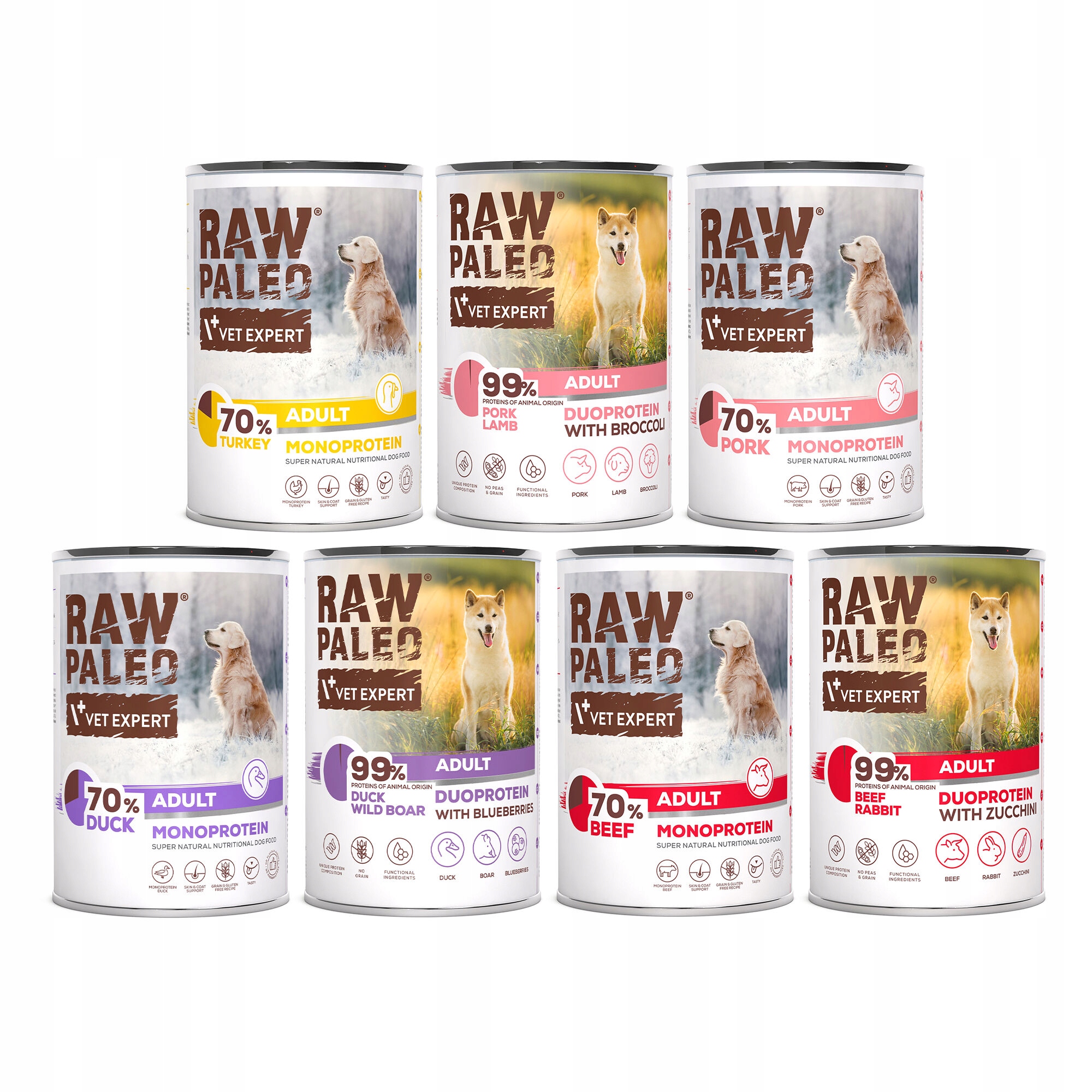 Raw Paleo karma mokra mix smaków 2,8 kg