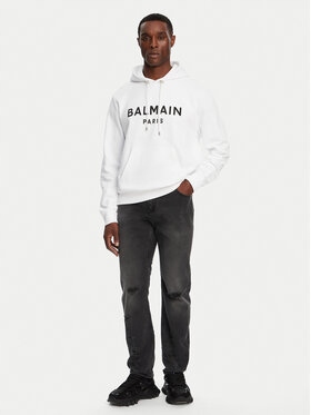 Balmain Męskie Bluza Balmain-Dh1Jr002Bb65 Gab Biały
