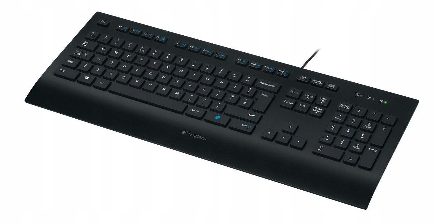Klawiatura membranowa Logitech K280e Pro do biura Układ Niemiecki