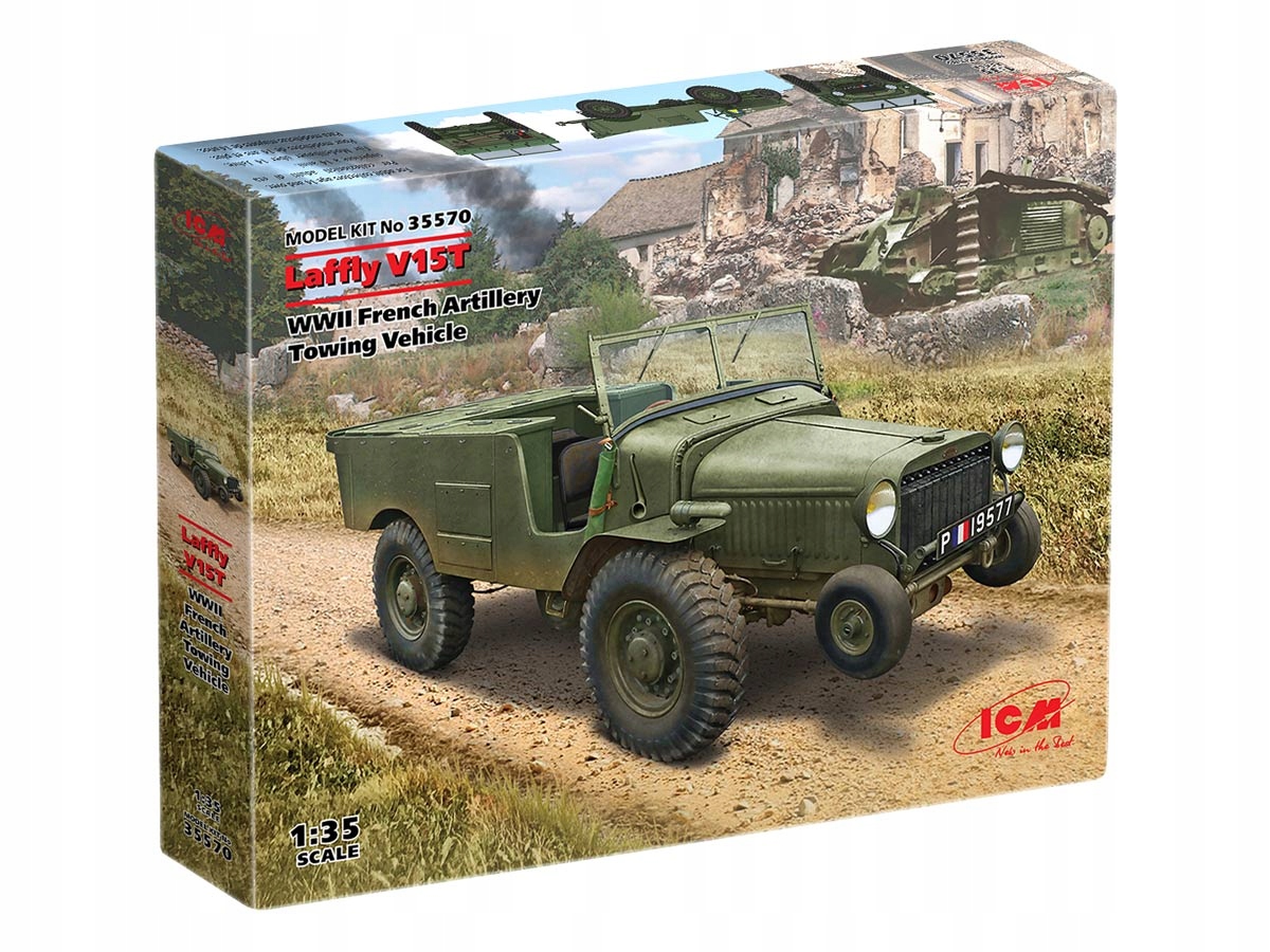 Dělostřelecký tahač Laffly V15T model 35570 ICM, (4823044407880) • Ceny ...
