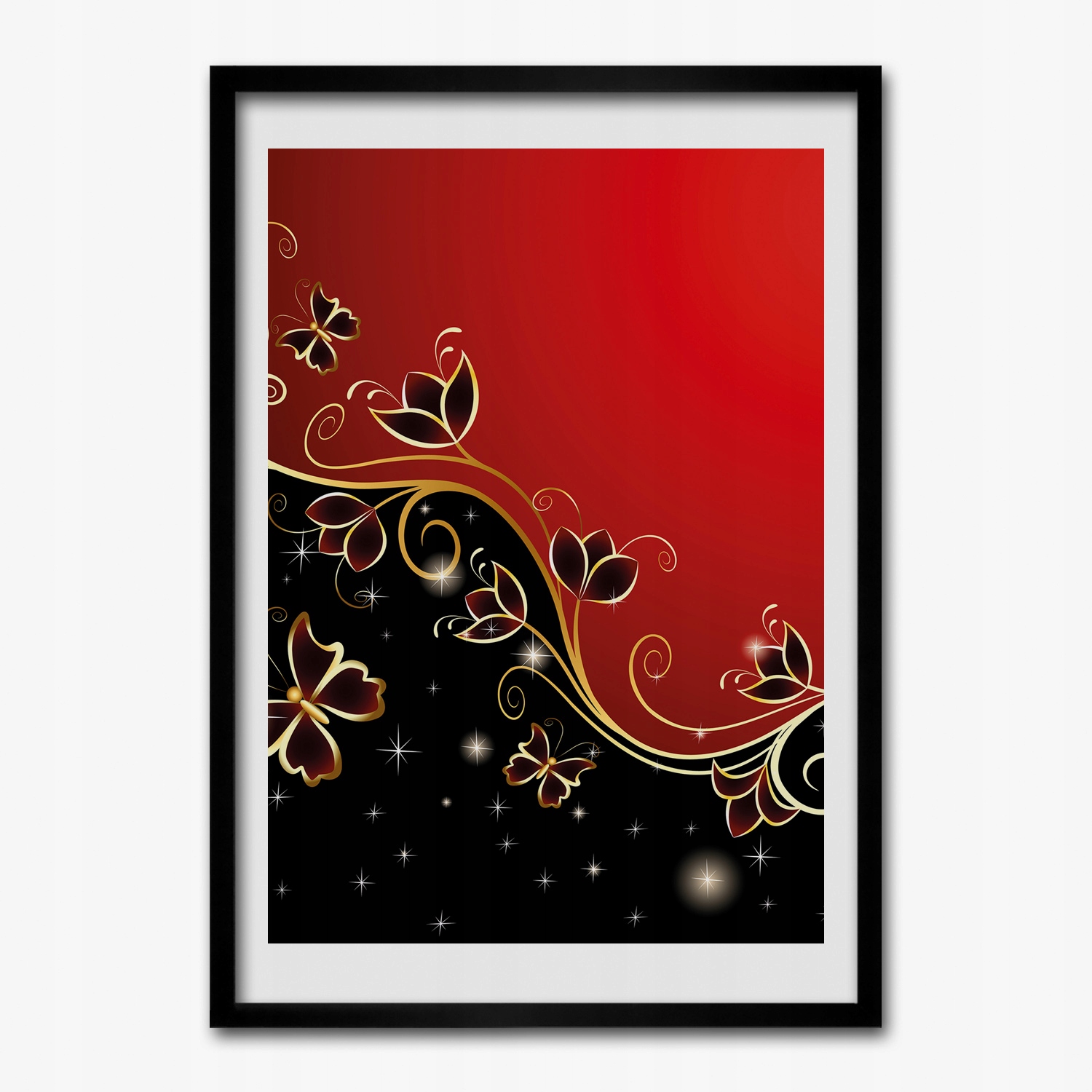Obraz v rámu Mdf Květiny ornament vzor 50x70 cm