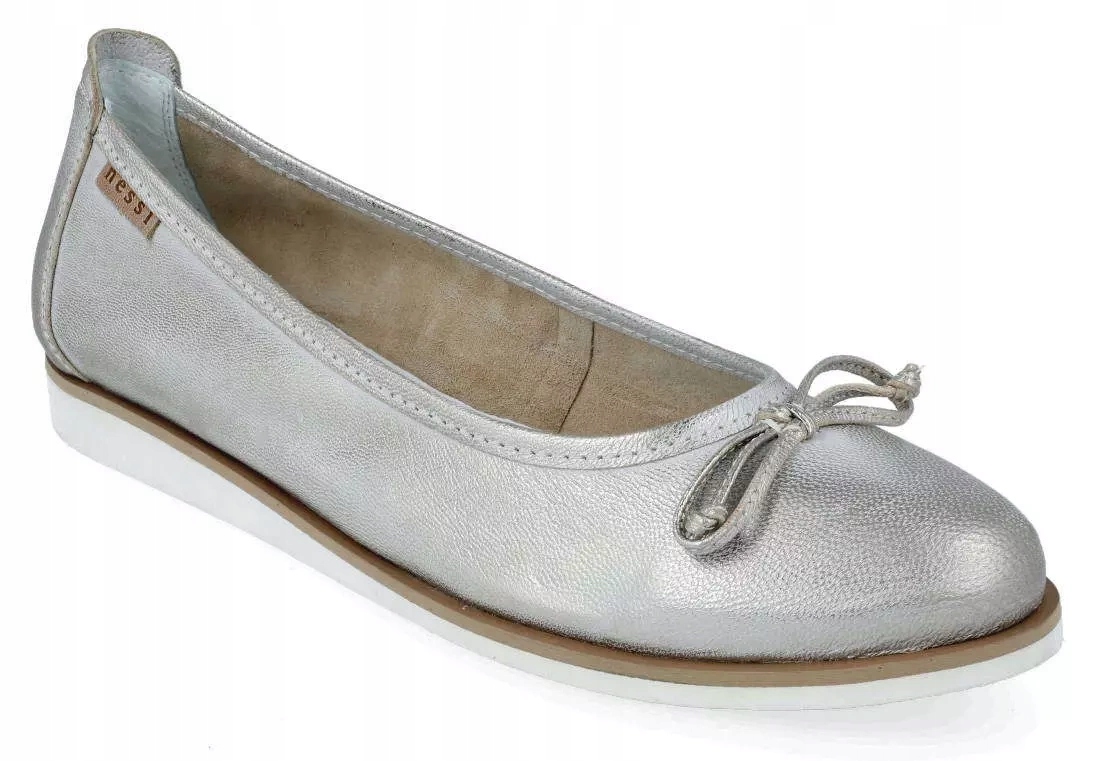 Nessi 77706 dámské kožené baleríny lehké letní ploché boty R39