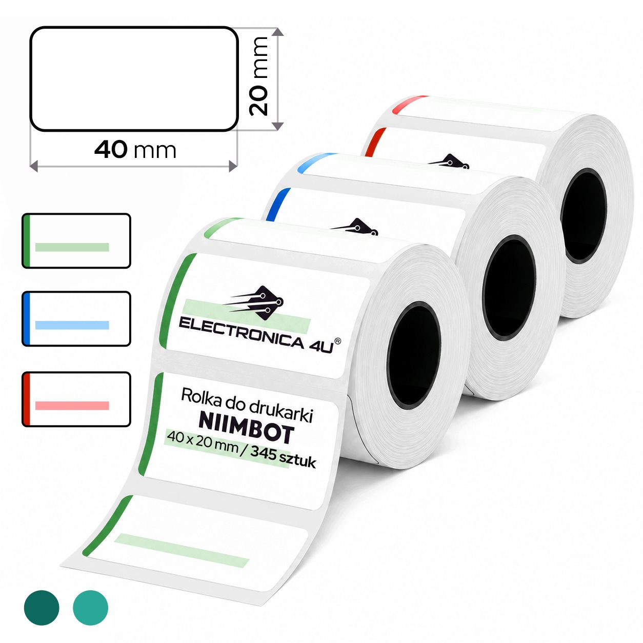 Etykiety samoprzylepne termiczne termotransferowe Niimbot M2 M2_H M3 40x20