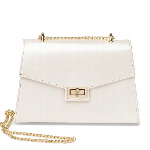 Brilu Polska Perłowa Kopertówka Ze Złotym Łańcuszkiem Avery Ivory
