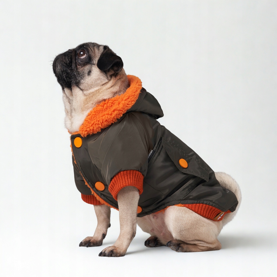 Zimní Bunda Pro Psa Teplé Oblečení Parka Shih Tzu M Khaki