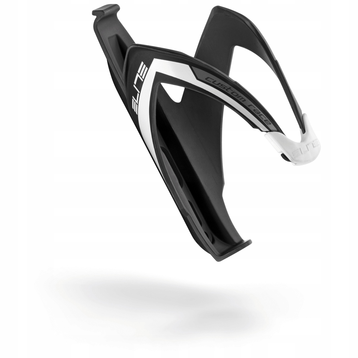 Elite koszyk bidonu Custom Race czarny biały połys