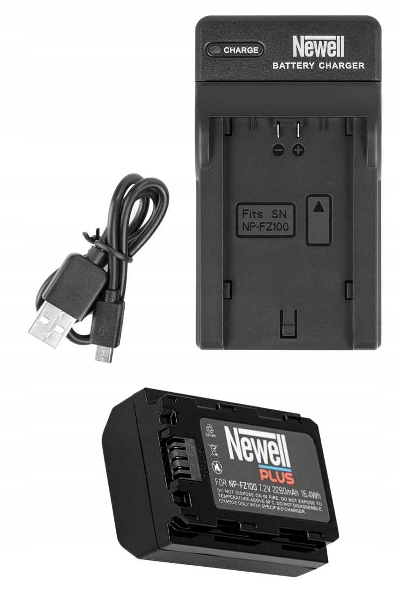 Usb+aku nabíječka Bteria pro Sony A7 III A9 Ilce Alpha A6700 NP-FZ100