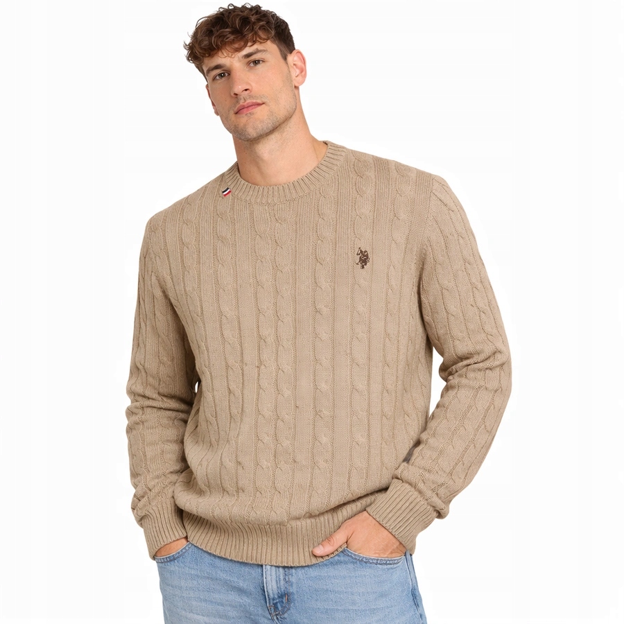 Pánský svetr U.s. Polo Assn. US42 173 005 000413 Béžová