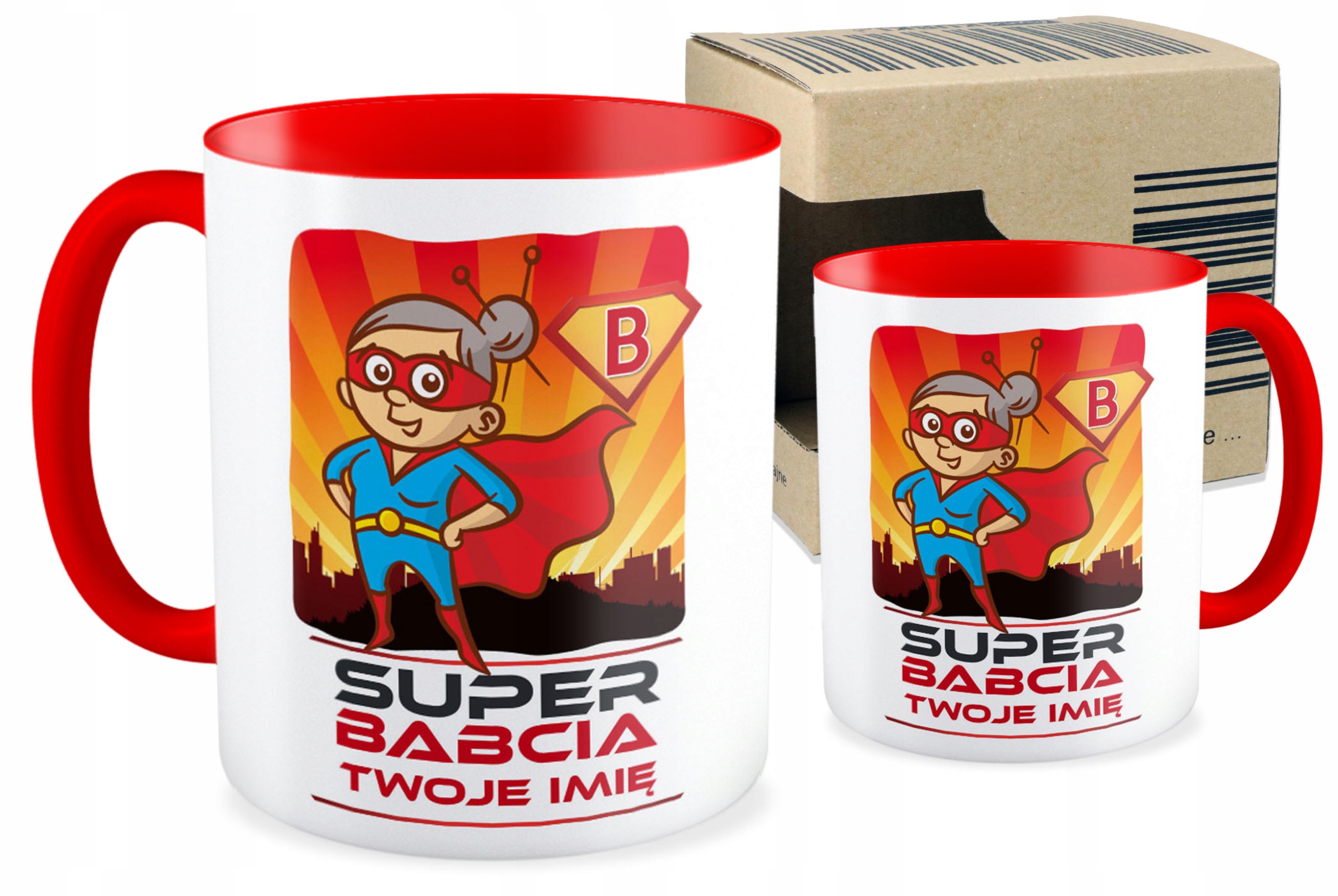 

Kubek czerwony Dzień Babci dla Dziadka Twoje Imię