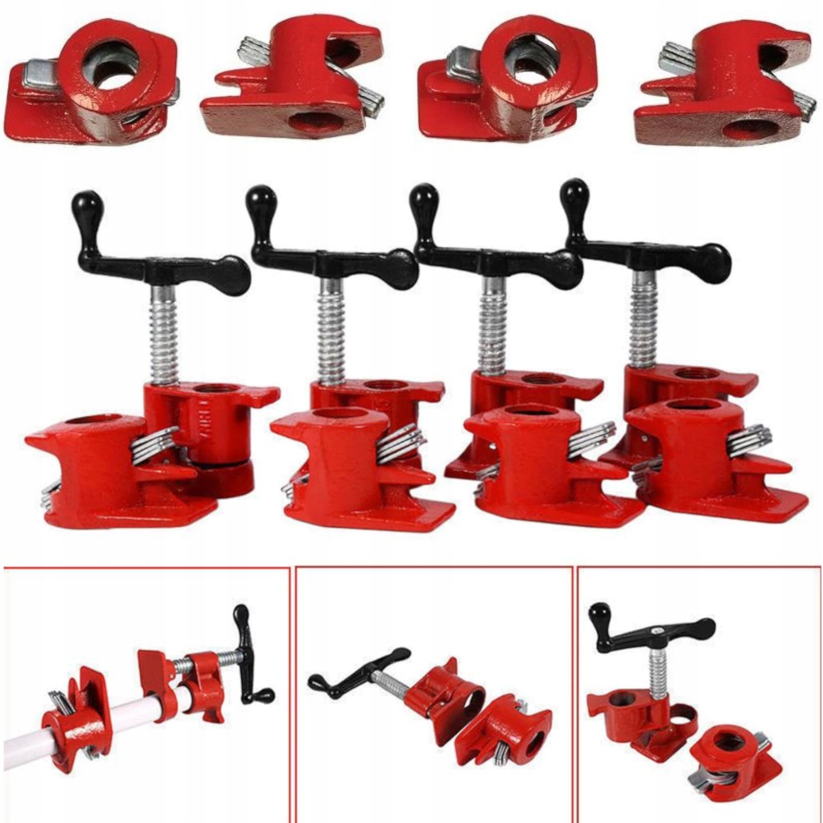 Столярный зажим, прочный трубчатый бесконечный 3/4 