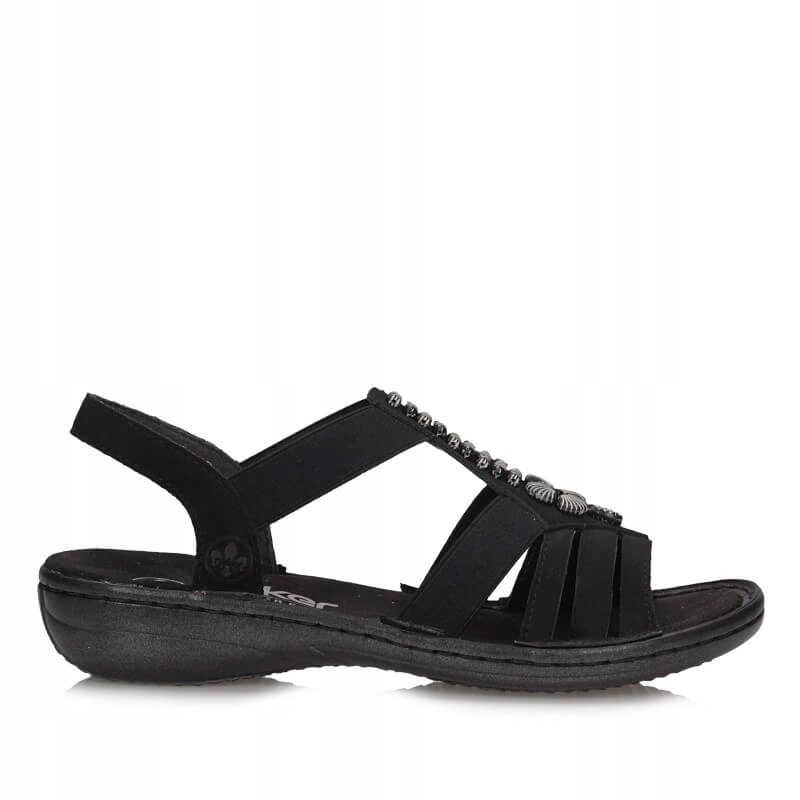 Dámské sandály Rieker 60806-00 black černé nazouváky