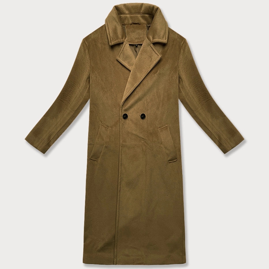 Volný Dámský Kabát 11Z8161 Béžový XL (42)