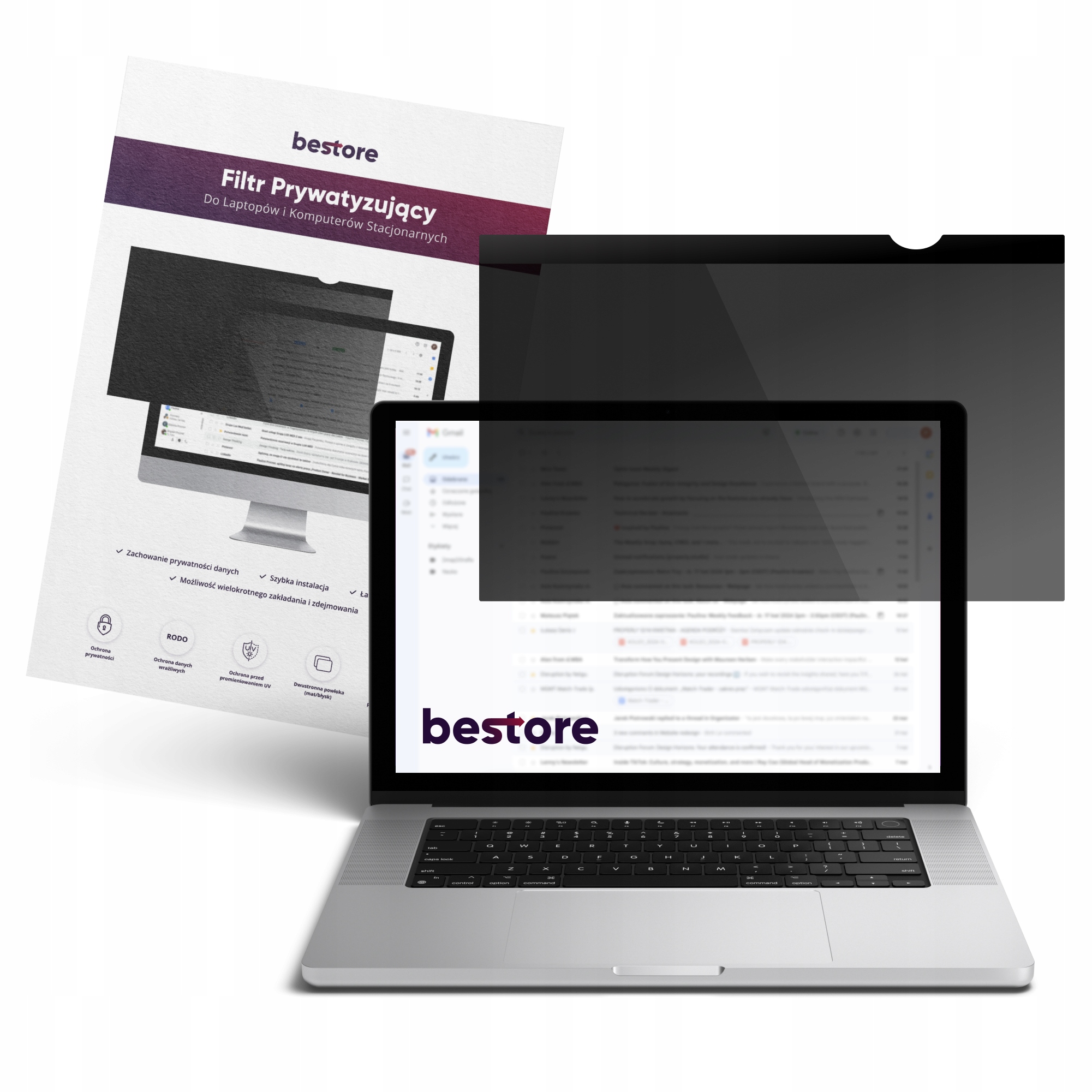 Filtr Prywatyzujący 13.3" (16:9) RODO + GRATIS!