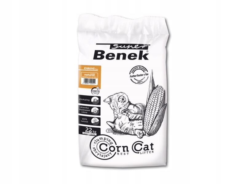 Żwirek dla kota Benek Corn Cat Naturalny 35l