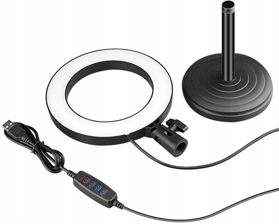MOZOS LAMPA PIERŚCIENIOWA LED RING DO ZDJĘĆ FILMÓW Z UCHWYTEM NA TELEFON Model MLM-RING