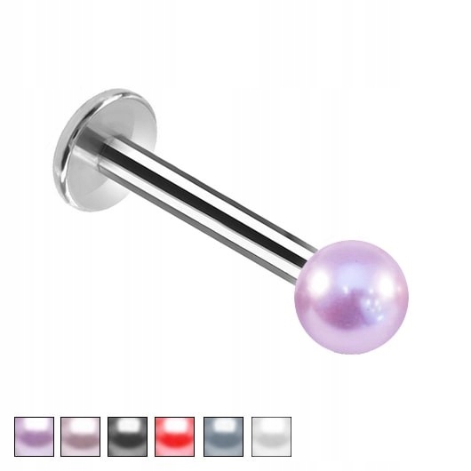 

Labret Kolorowe perełki 1,2/8/3 różowy