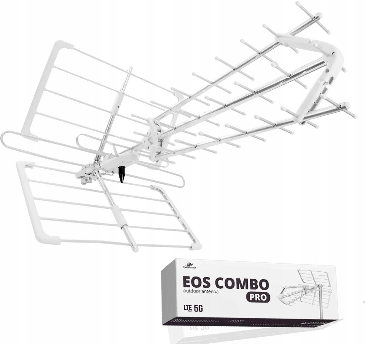 Směrová anténa DVB-T2 Spacetronik Eos Pro Combo Uhf+vhf Lte 5G (bílá)