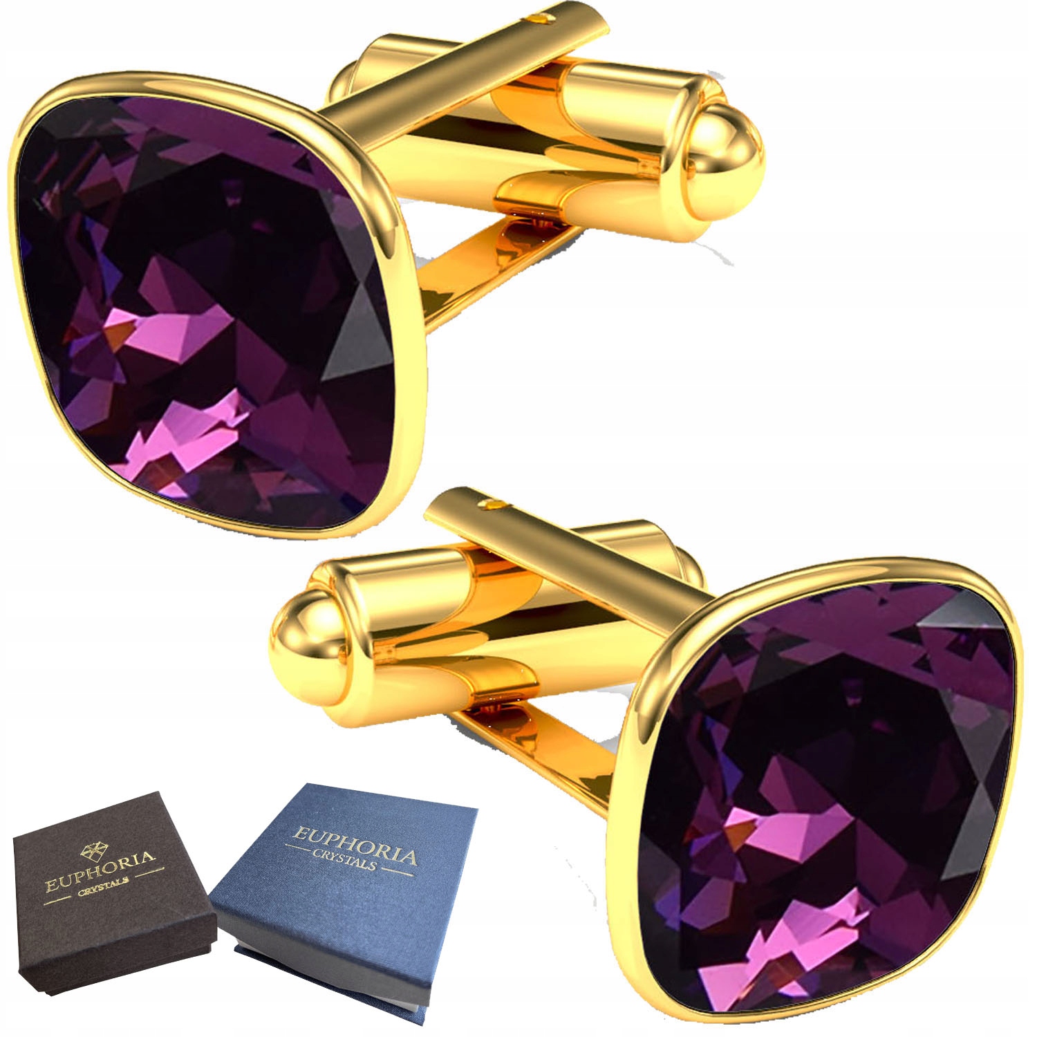 Zlaté manžetové knoflíčky Stříbro 925 jako Dárek pro ženu muže Svatba