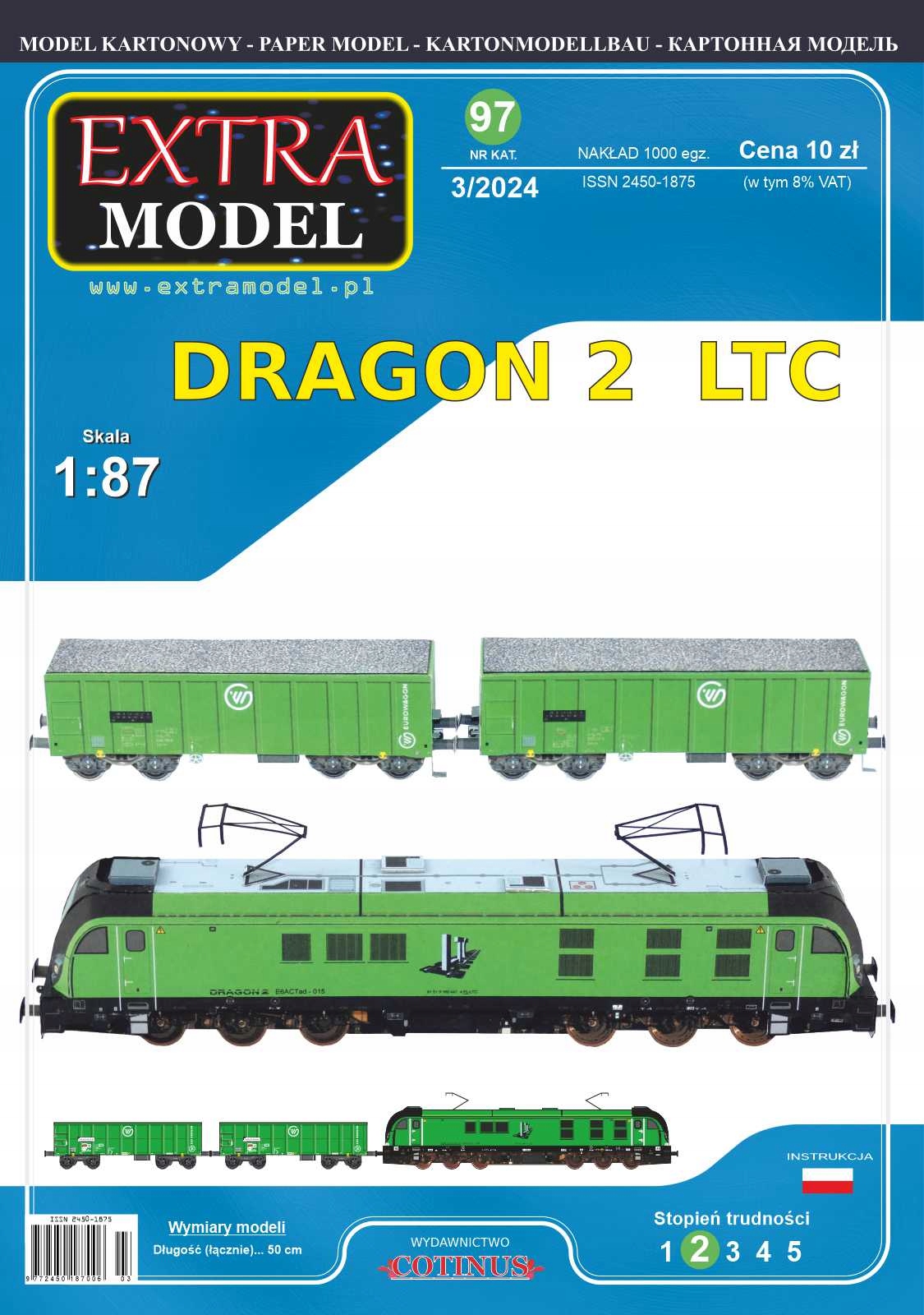 Extra Model _ Dragon 2 LTC + karbonové vagóny za 71.00CZK - Allegro
