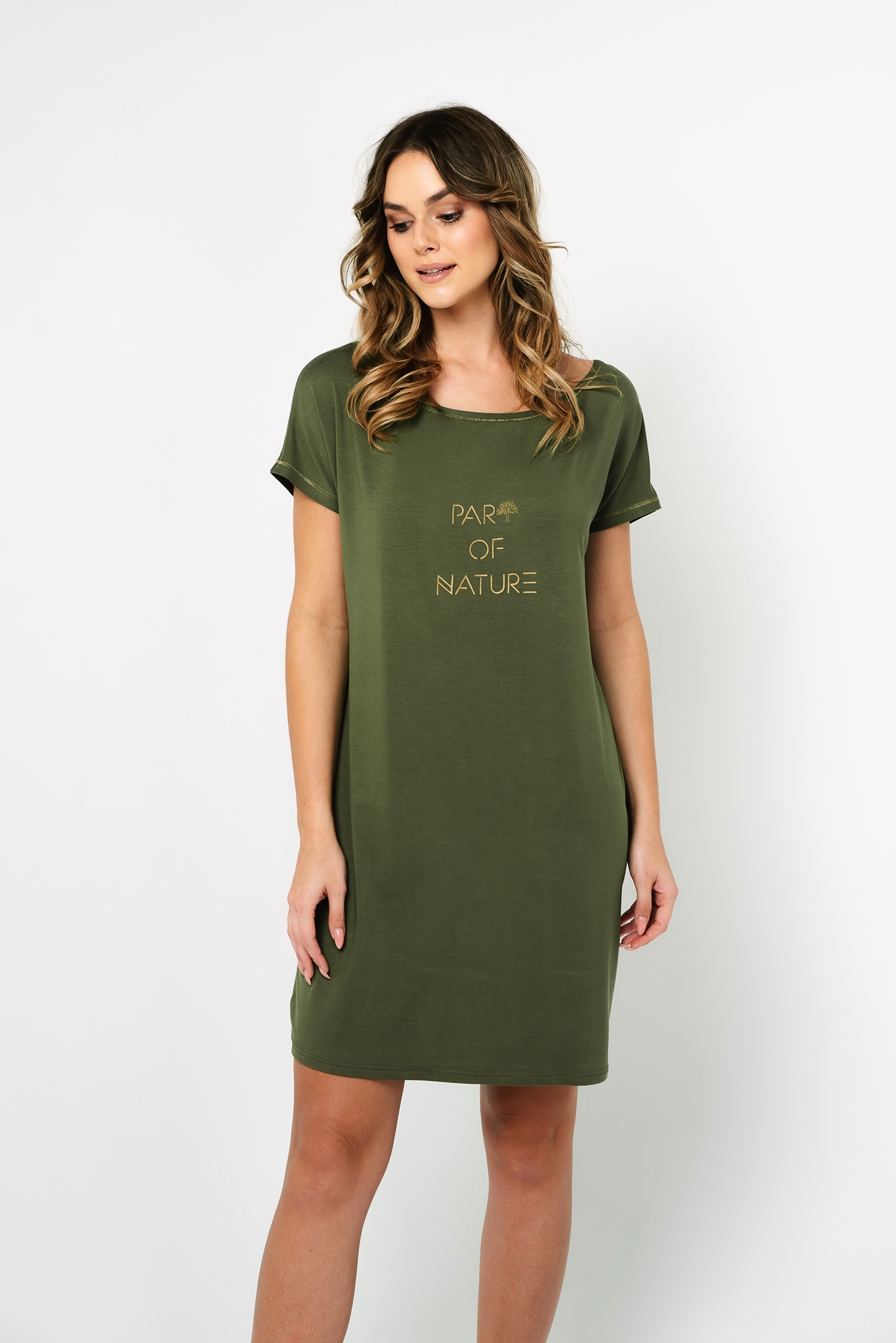 Příroda košile dámská s krátkým rukávem M Italian Fashion