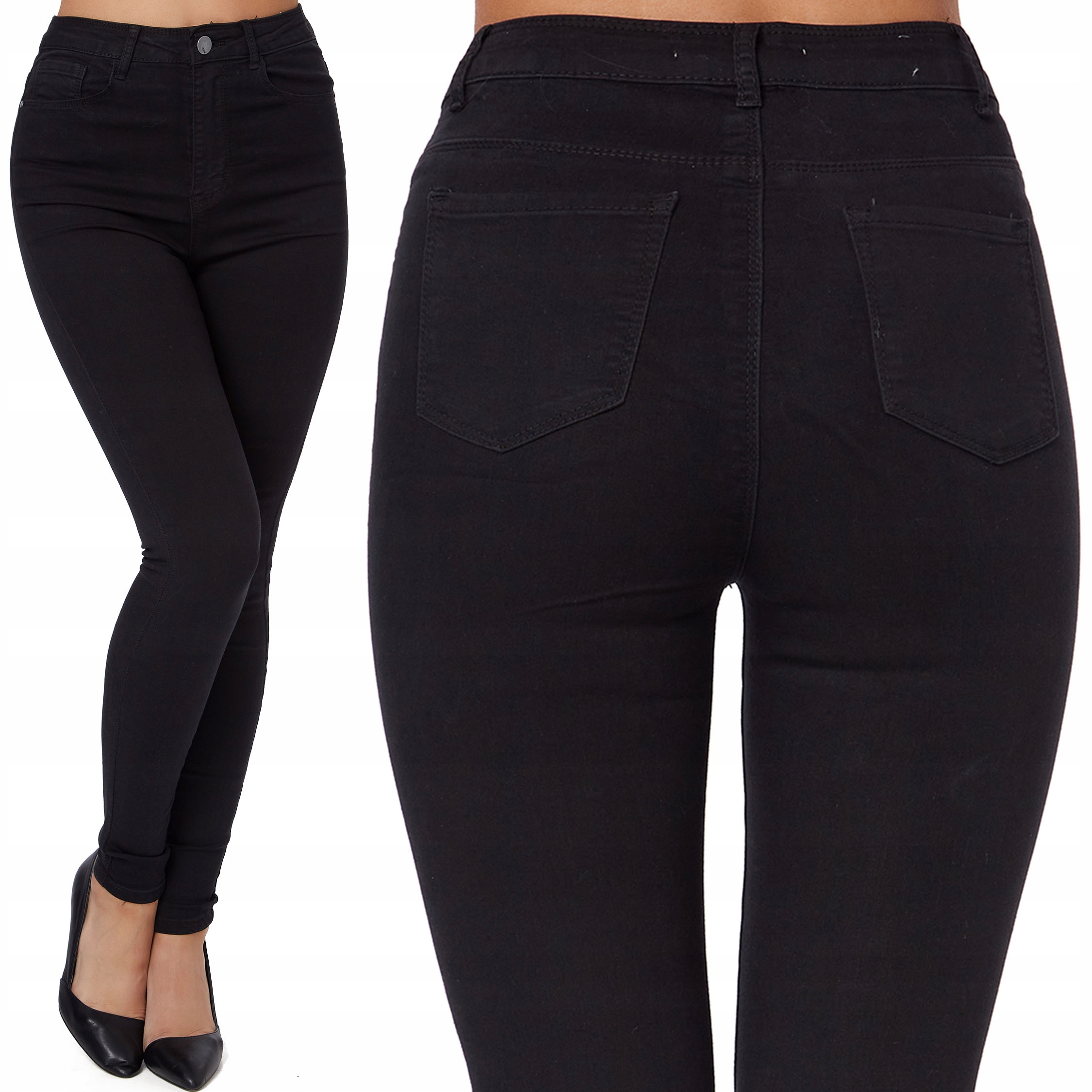 367__L/40__KLASYCZNE DAMSKIE SPODNIE WYSOKI STAN