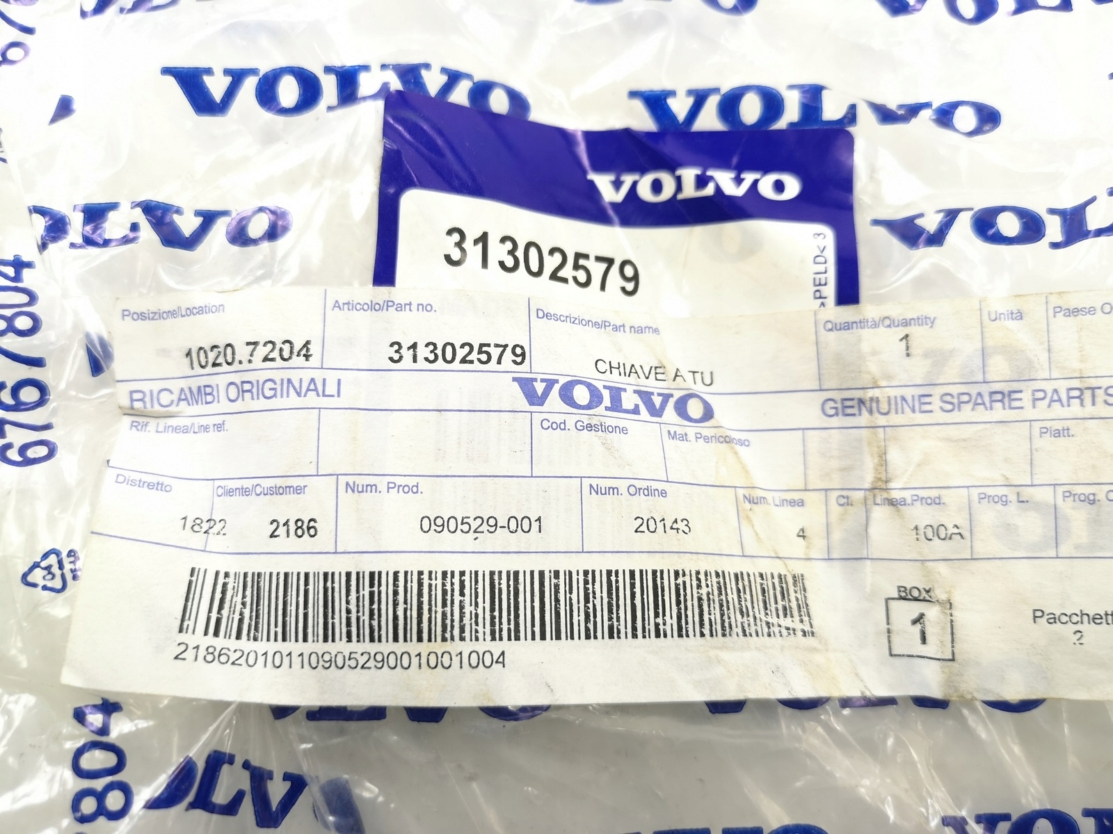 key NASADOWY VOLVO V50 C40 2011-... 31302579