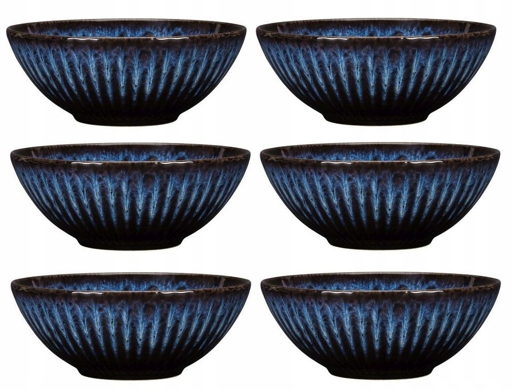 *** LUBIANA STONEWARE CERAMIC COSMOS 6 X SALATERKA MISECZKA 17 CM NA ZUPĘ