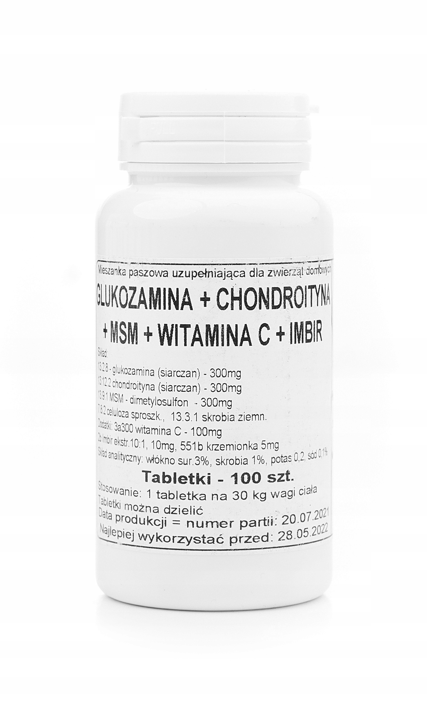 Glukozamina Chondroityna msm wit C imbir Podkowa