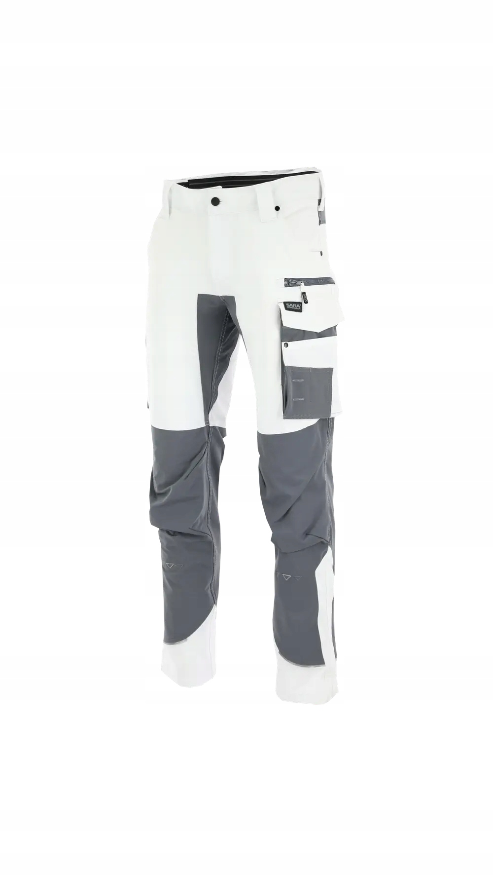 Sara Workwear Motionflex spodnie robocze do pasa Biały 50