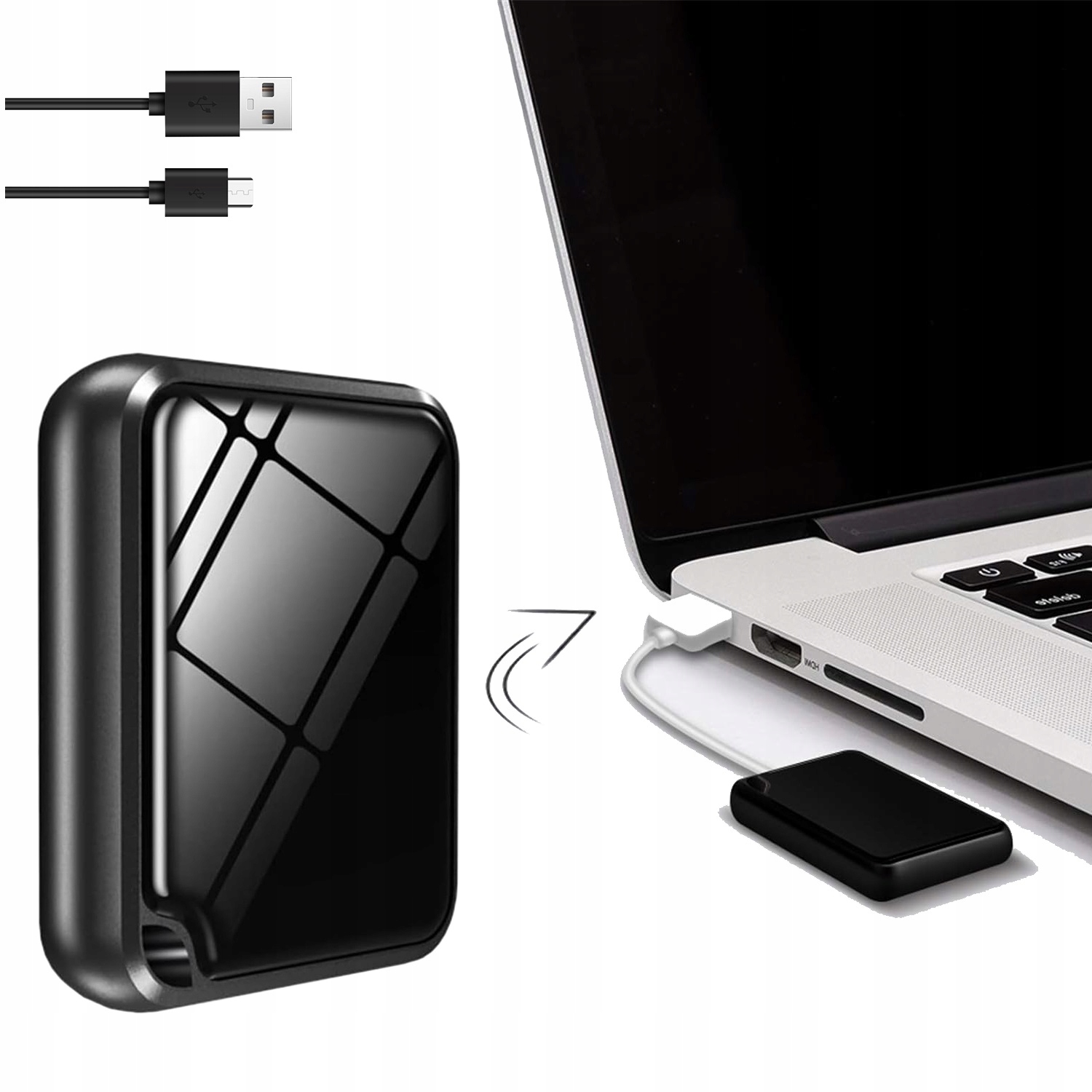 Mini špionážní diktafon pro nahrávání a detekci hlasu 16 Gb Usb