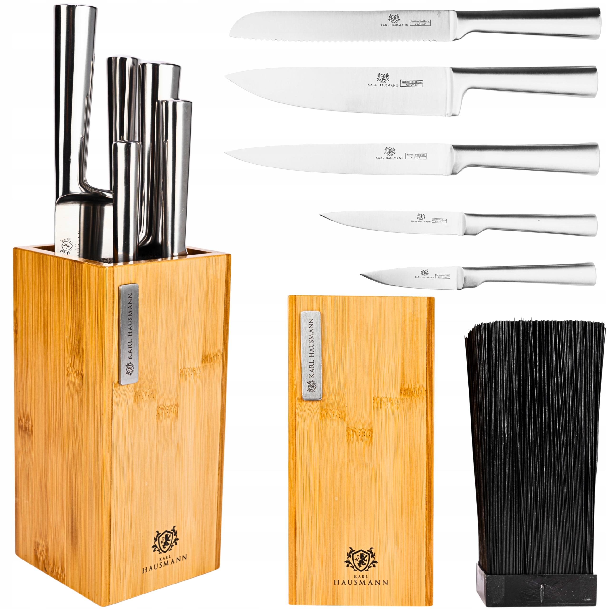 Nože V Bloku Sada Kuchyňských Nožů 5 Ks. Blok Na Nože S 5 Noži