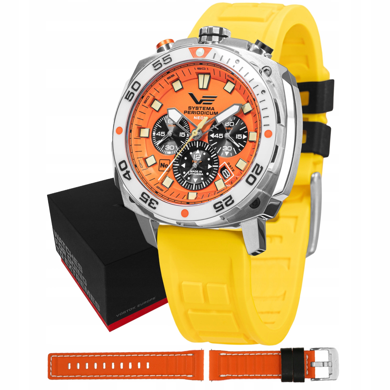 Pánské Hodinky Vostok Europe VK67-650A723SY, žlutý pásek