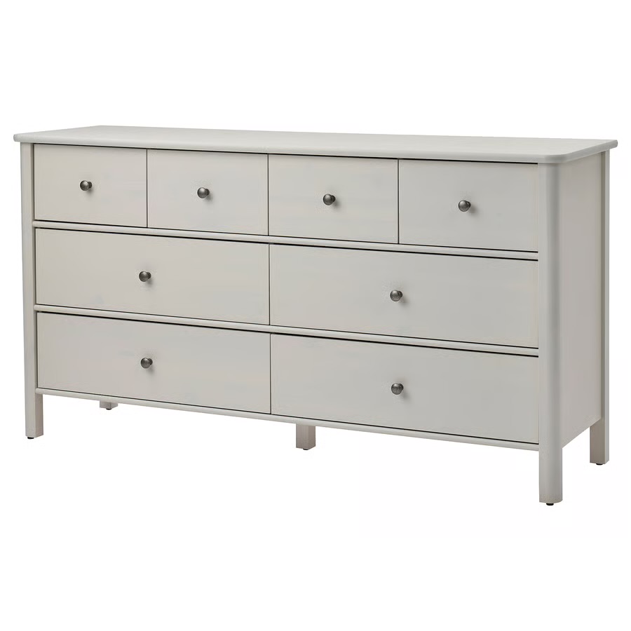Ikea Storemolla Komoda, 8 szuflad, jasny szarobeżowy bejcowane, 171x50x91