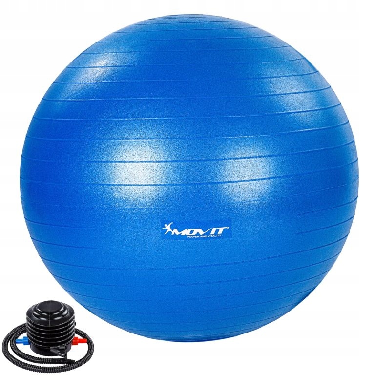 Movit Piłka gimnastyczna z pompką, 85 cm, niebieski