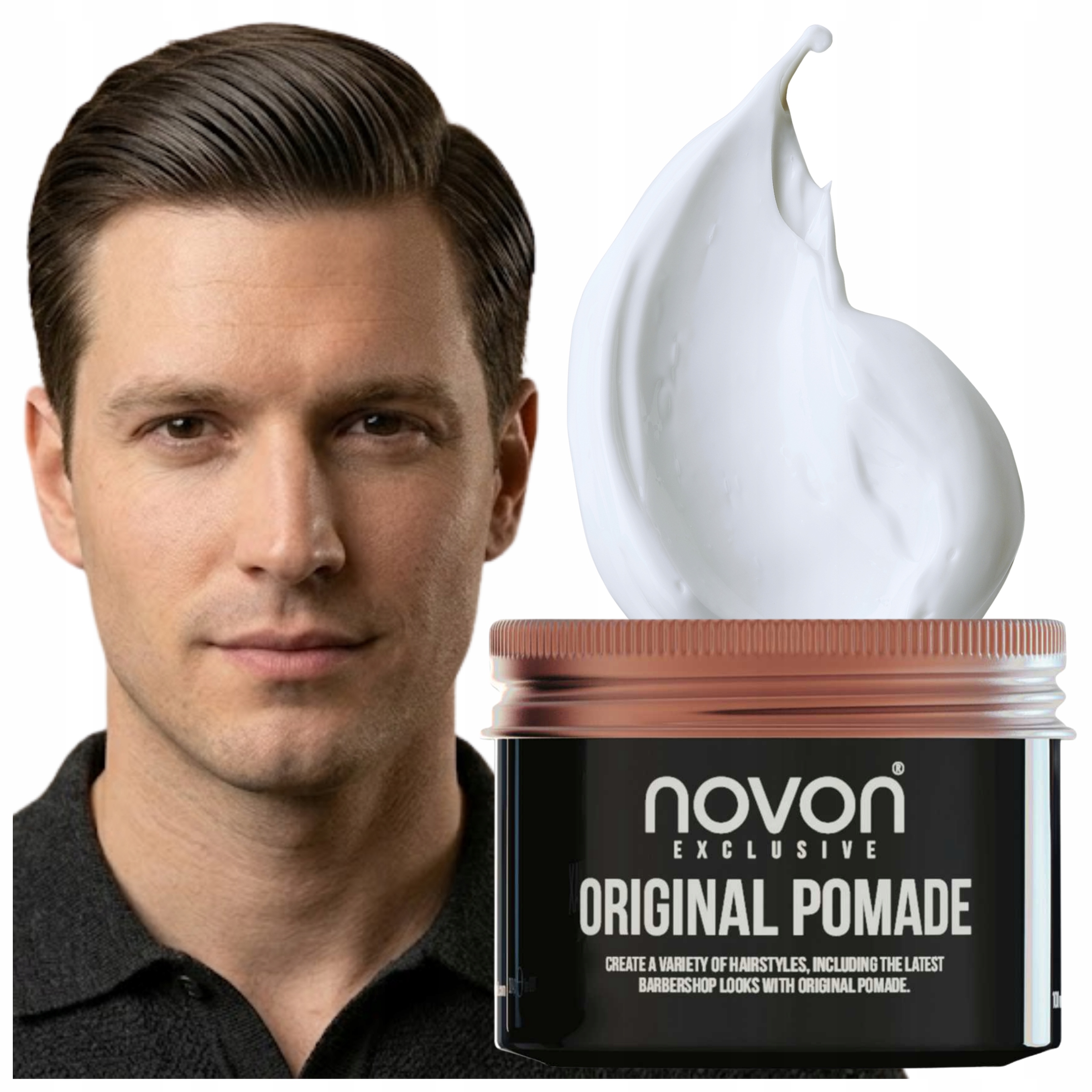 Pomáda na úpravu vlasů Novon Exclusive Original Pomade Lesk 100 ml