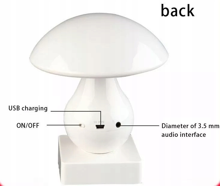 Mini Głośnik Bluetooth LED Radio Light White Marka Inna