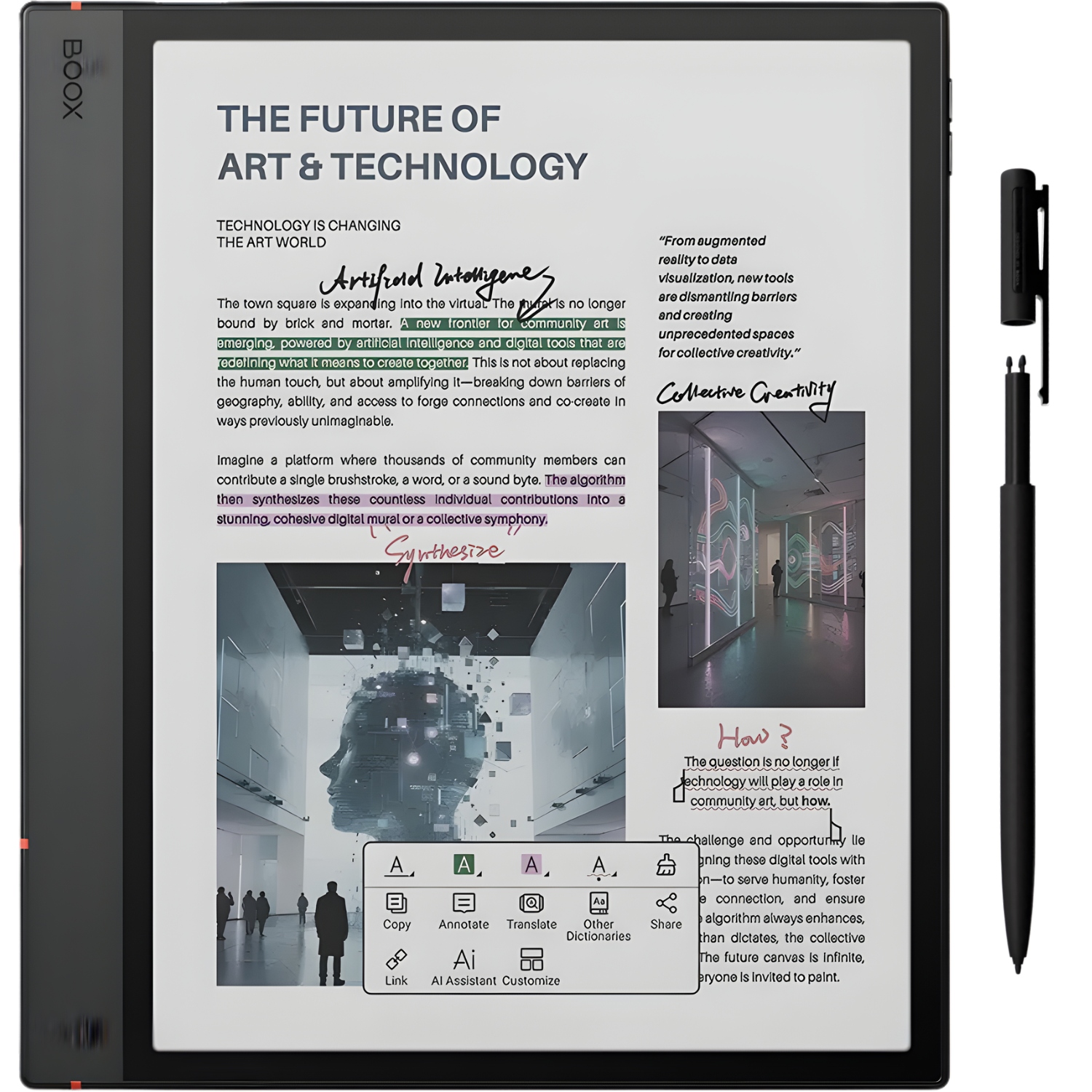 Czytnik Ebook Tablet Onyx Boox Note Air 5C 10,3" E-Ink 64GB Rysik Pen 3