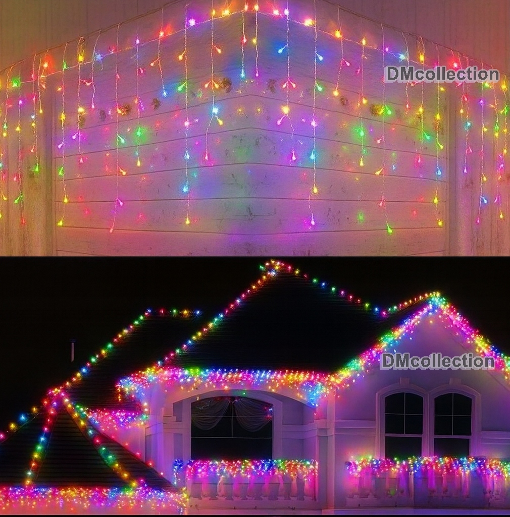 Venkovní rampouchy Multikolor 500Led 25 m s flesh girlandou