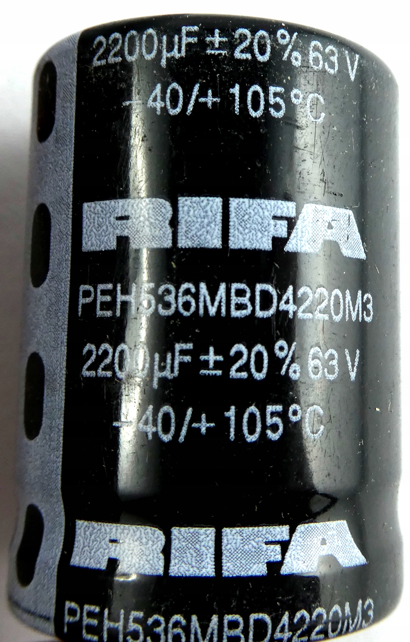 

Rifa elektrolityczny 2200uF 20% 63V DC