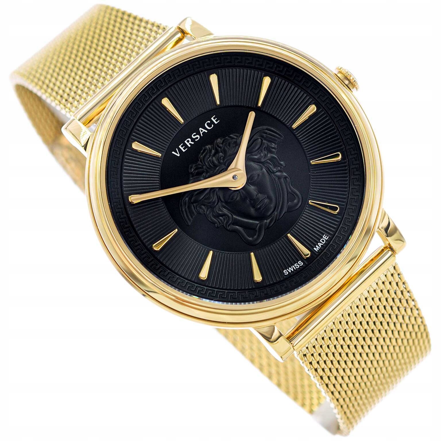 Dámské Hodinky Versace VE8102119 V-circle Zlaté Na Náramku, Elegantní