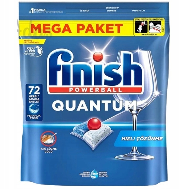 Finish Quantum Kapsułki do Zmywarki 72 Sztuki